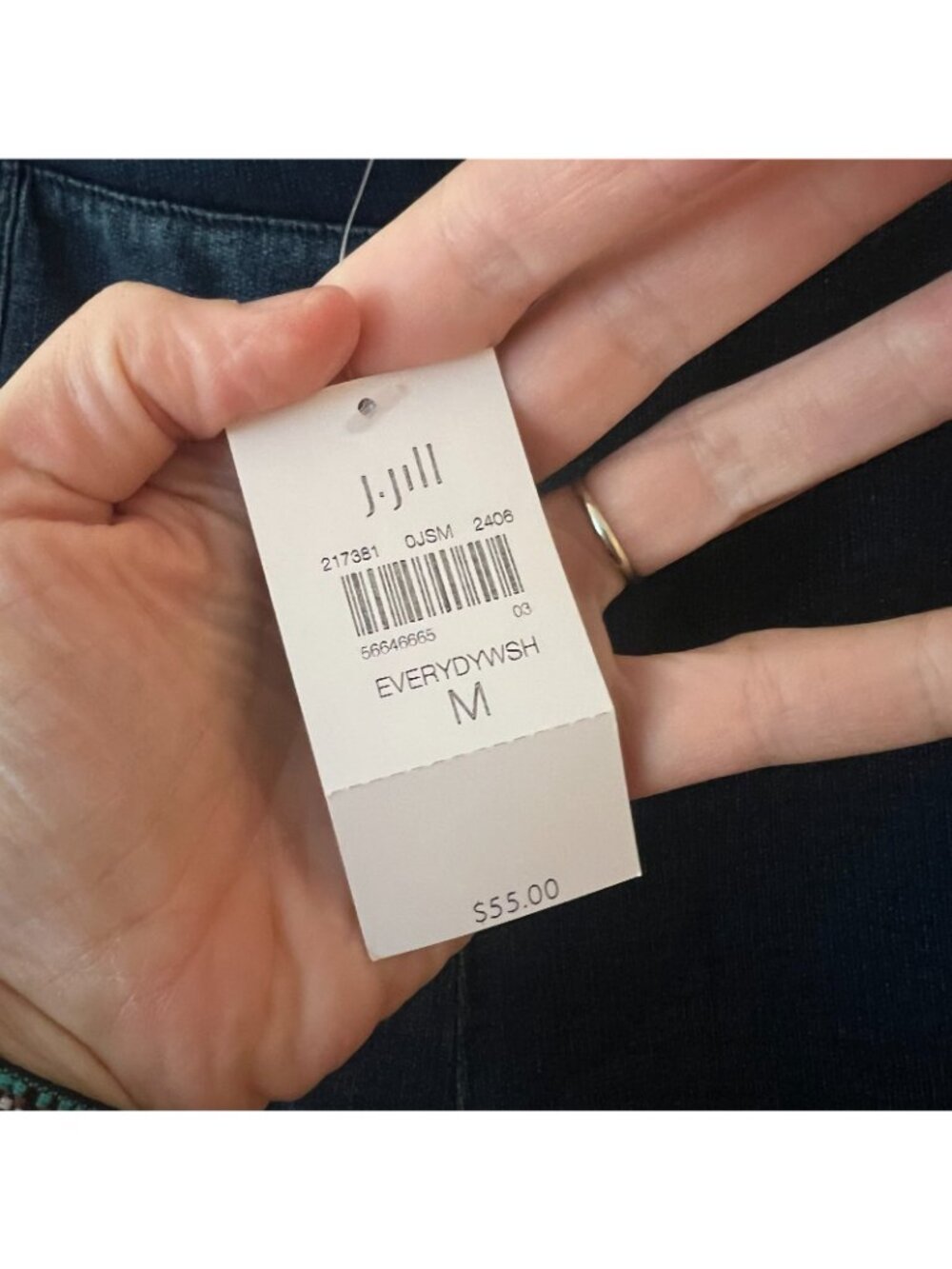 NWT J. Jill Pure Jill Indigo Pull On Stretch Bermuda Shorts Women's Size Medium - Picture 5 of 9